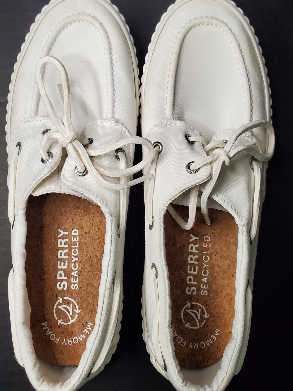 Sperry Women's White Seacycled Shoe 9.5